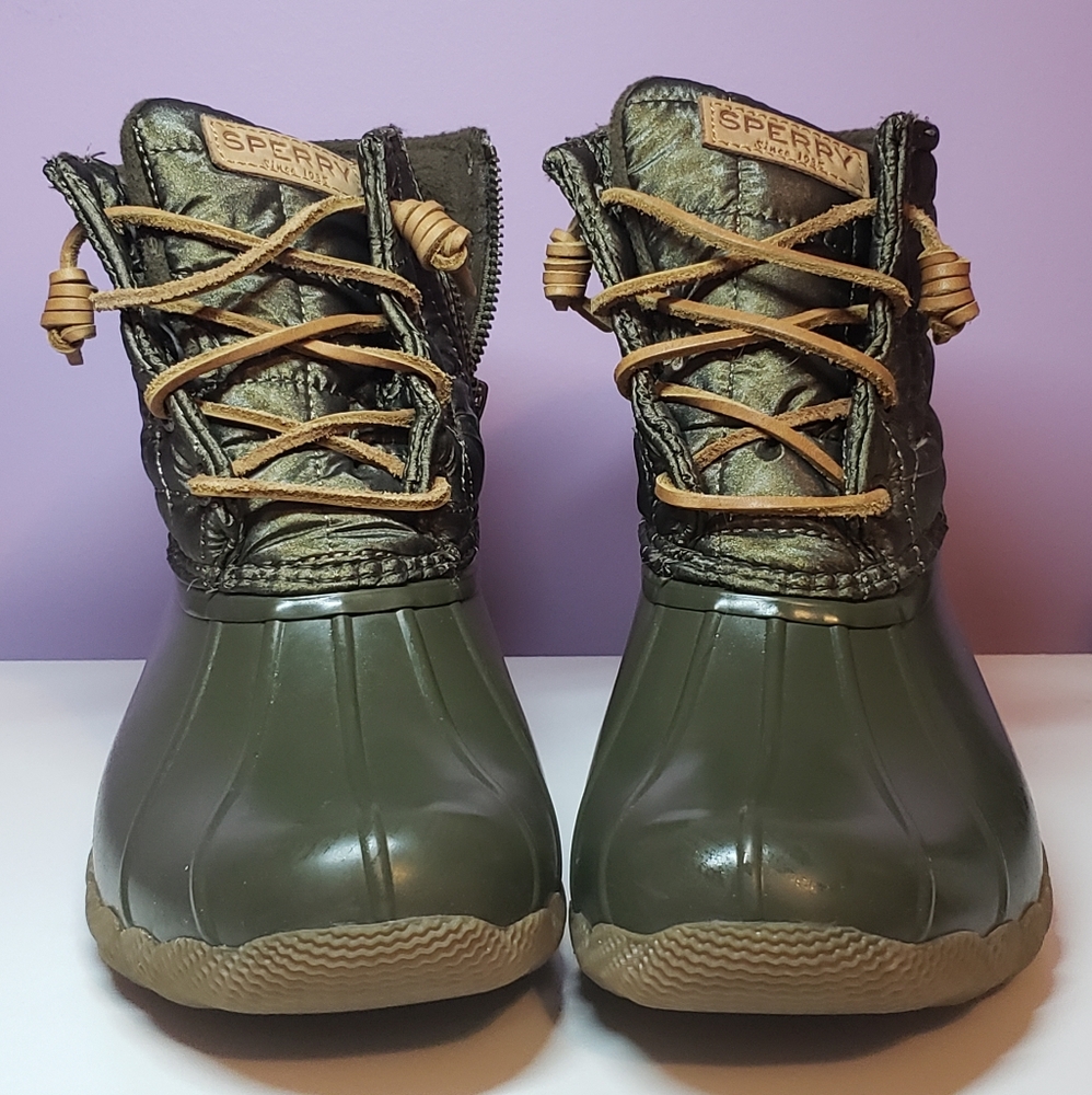 Sperry Top-Sider Duck Boots in Olive Green